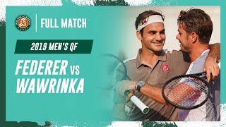 Federer vs Wawrinka 2019 Mens quarterfinal Full Match  RolandGarros [upl. by Ayikat]