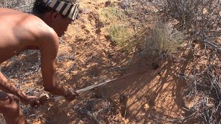 Bushman tribe village visit  Kalahari Desert [upl. by Aseuqram]