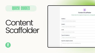 Content Scaffolder  Check tutorial [upl. by Amaryllis519]