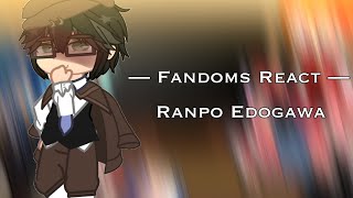 Fandoms React  38  Ranpo Edogawa [upl. by Ellah408]