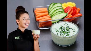 Easy Greek Yogurt Ranch Dressing with Fresh Herbs  Healthy [upl. by Ennaesor]