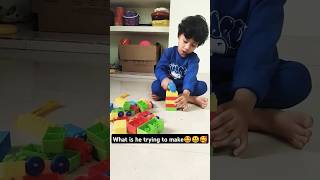 Evaan playing with his blocks🤩😃 fun playtime toddleractivities ytshort [upl. by Granoff237]