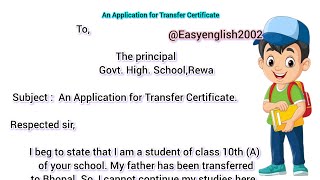 Application for transfer certificate explore english viralvideo englishlanguageenglishgrammar [upl. by Nimzzaj476]