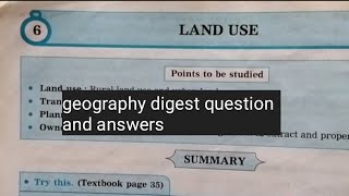 8th standard geography digest question and answers lesson 6 LAND USE Maharashtra board ❤️👍🏻 [upl. by Olivia]