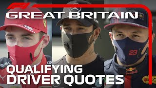 2020 British Grand Prix Drivers React After Qualifying [upl. by Ecyaj]