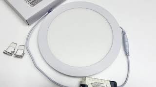 18W LED Round Recessed Ceiling Panel Natural White 4000K [upl. by Rafa]