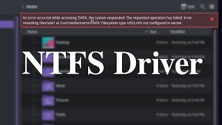 Install a NTFS Driver on Linux [upl. by Attikram386]