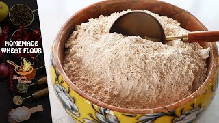 Homemade Wheat Flour  How to make Wheat Flour  Homemade Chapati Flour [upl. by Ymij762]