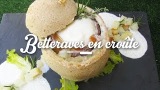 Recette de Betterave en croûte espuma de chèvre au romarin [upl. by Ahsilat]