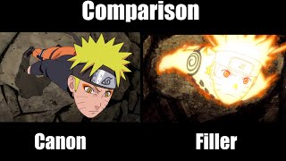 Naruto VS Pain Canon VS Filler Comparison Side by Side [upl. by Annodas]