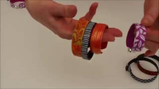 Silk Screen simple flexible cuff bracelet polymer clay tutorial [upl. by Henryson]