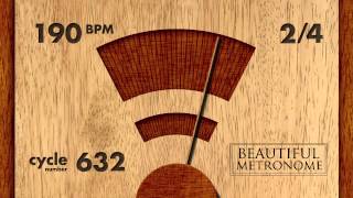 190 BPM 24 Wood Metronome HD [upl. by Abebi485]