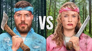 Men Vs Women Survive The Wilderness For 500000  Summary Video [upl. by Leonor465]