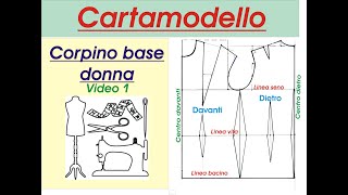 Cartamodello base Corpino donna [upl. by White706]