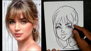 How to Draw A Female Caricature for Beginners [upl. by Kcirddor]