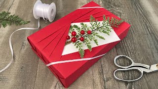 Double Fan Gift Wrapping  Gift Wrapping Ideas [upl. by Laemsi]