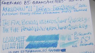 Ink Review Akkerman 11 quotTrevesTurquoisequot Ink [upl. by Aramenta]