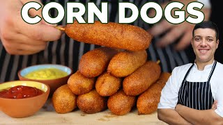 How to Make Corn Dogs  Recipe by Lounging with Lenny [upl. by Nahgem]