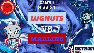 LUGNUTS VS MARLINS  DETROIT MSBL  FULL GAME FOOTAGE  GAME 1 [upl. by Adebayo]