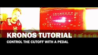 KORG KRONOS Tutorial  Control the cutoff with a pedal [upl. by Peter]