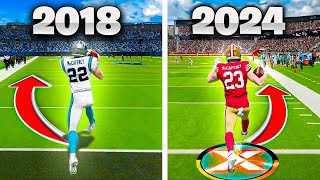 Scoring A 99 Yard Touchdown With Christian McCaffrey In EVERY Madden EVER [upl. by Yuzik]