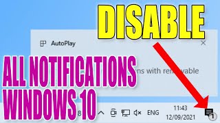 Turn Off All Notifications In Windows 10 Tutorial [upl. by Ahsiekram713]