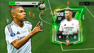 Kylian Mbappe 108 Rated Gameplay amp Review The Best ST In FC mobile 25 [upl. by Leryt]