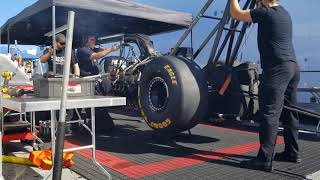 INSANE NHRA Top Fuel Dragster Double Whack Audrey Worm warm up [upl. by Dominic734]