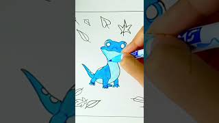 How to Draw Bruni the Fire Salamander  Disney Frozen 2 [upl. by Yleak]