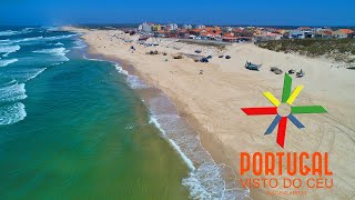 Vieira beach aerial view 🏖️ Praia da Vieira  Marinha Grande  Leiria  4K UltraHD [upl. by Leahcimnaes]