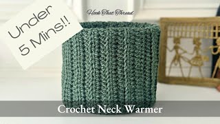 Easy Crochet Neck Warmer  Cowl  Gaiter  Crochet for beginners [upl. by Bartley]