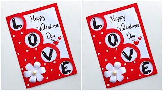 Valentines day card making handmade 2024  DIY Valentines day greeting card  Love cards [upl. by Adohr]