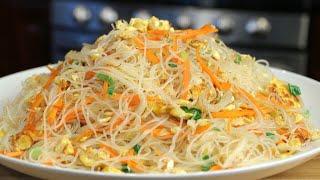 Stir Fried Rice Noodles with Eggs 鸡蛋炒米粉 [upl. by Leibarg456]