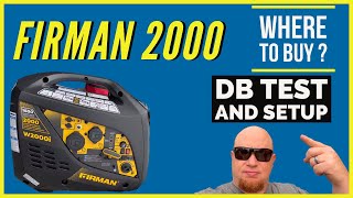 FIRMAN 2000 WATT GENERATOR SETUP AND DB TEST  WHERE TO BUY A FIRMAN GENERATOR [upl. by Idnem]