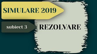 Rezolvare Simulare Bacalaureat 2019 Informatica  Subiectul 3  Pregatire BAC [upl. by Teerell956]