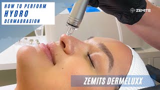 How to Perform Hydro Dermabrasion  Zemits DermeLuxx Treatment Protocol [upl. by Quinn880]