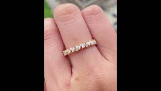 Golden Bliss Diamond Eternity Band 💎✨ diamondband eternityband engagementband [upl. by Nyrok]