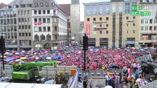 FC Bayern Fans  Marienplatz  FC Bayern München MIA SAN TRIPLE Party 2013 [upl. by Dhaf]