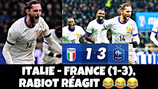 ITALIE  FRANCE 13 RABIOT RÉAGIT 😂😂😂😂😂😂 [upl. by Frannie]