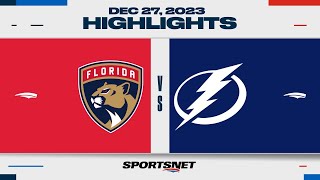 NHL Highlights  Panthers vs Lightning  December 27 2023 [upl. by Ccasi]