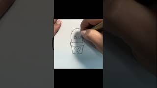 Watch me draw this cute cactus melonheadz melonheadzdraws [upl. by Annayrb]