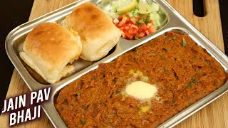 Pav Bhaji  No Onion No Garlic Pav Bhaji  How To Make Jain Pav Bhaji  Street Food  Ruchi [upl. by Dittman477]