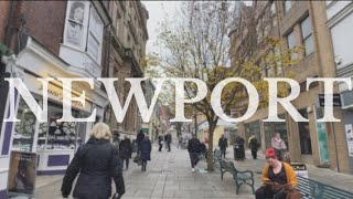 Newport City Centre Wales UK Walking Tour 4K [upl. by Ahsirk]