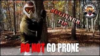 How to play paintball Beginner Paintball Tip  Dont Go Prone [upl. by Icul]