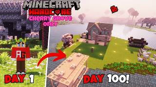 I Survived 100 Days In Cherry Grove Only World In Minecraft HardcoreHindi [upl. by Dianemarie]