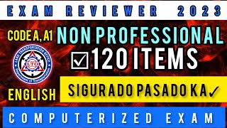 LTO NONPROFESSIONAL EXAM REVIEWER 2023  120 ITEMS CODE A A1  ENGLISH  UPDATED amp LATEST [upl. by Lais476]