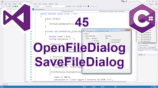 Programación Windows Forms C 45  OpenFileDialog y SaveFileDialog [upl. by Adila]