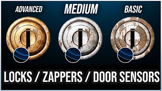 SCUM 08  BASE PROTECTION  Locks Zappers amp Door Sensors [upl. by Initirb]