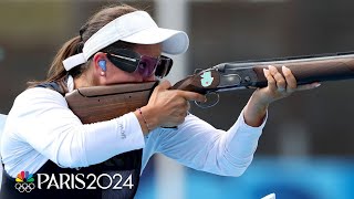 Guatemala breaks through in womens trap final for FIRST OLYMPIC GOLD  Paris Olympics  NBC Sports [upl. by Alikee]