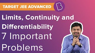 Limits Continuity and Differentiability  Calculus  Target JEE Advanced 2025  Solved Questions [upl. by Llerrehs]